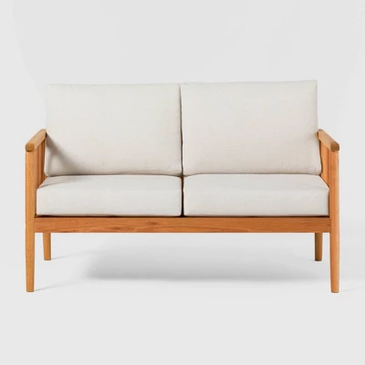 Saracina Home Modern Boho Eucalyptus Spindle Outdoor Bench With Cushions - Image 7