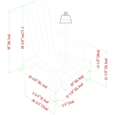 Genovia Transitional Acacia Wood Outdoor Adirondack Chair With Wine Holder - Saracina Home - Image 16