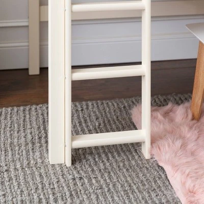 Twin Solid Pine Wood Low Loft Bed White - Saracina Home - Image 6