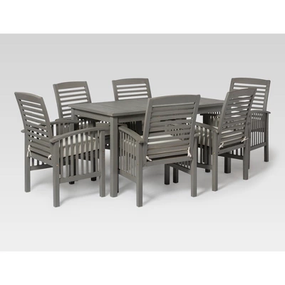 Ravenscroft 7pc Acacia Wood Patio Dining Set - Saracina Home - Image 11