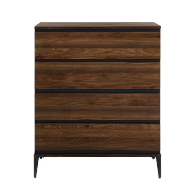 Theo Urban Modern Plank 4 Drawer Dresser - Saracina Home - Image 4