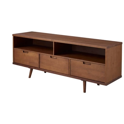 Cara Mid-Century Modern 3 Drawer TV Stand For TVs Up To 65" - Saracina Home - Image 18