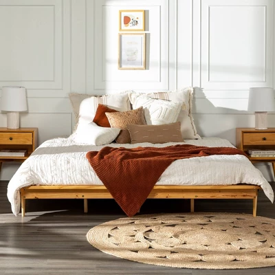 Boho Solid Wood King Platform Bed - Saracina Home - Image 10
