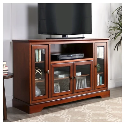 Glass Door Traditional Highboy TV Stand For TVs Up To 58" - Saracina Home - Image 6