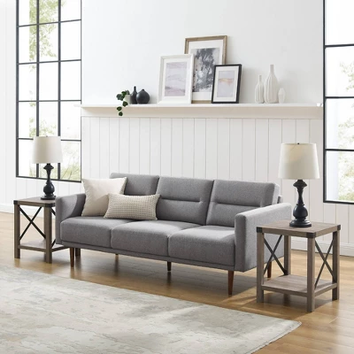 Set Of 2 Sophie Rustic Farmhouse X Frame Side Tables - Saracina Home - Image 7