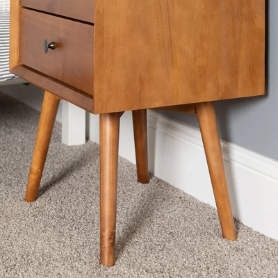 Greenberg 2 Drawer Mid-Century Modern Solid Wood Nightstand - Saracina Home - Image 8