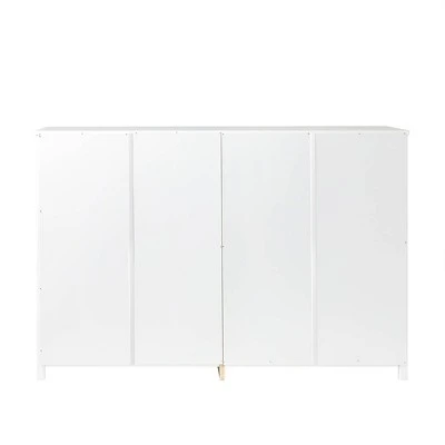 Classic 6 Drawer Groove Dresser White - Saracina Home - Image 4