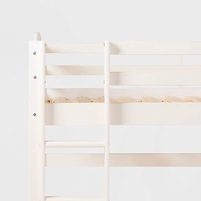 Twin Solid Pine Wood Low Loft Bed White - Saracina Home - Image 7