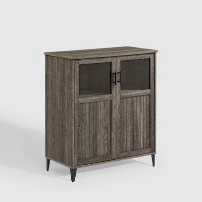 Transitional Glass And Grooved Door Accent Cabinet - Saracina Home - Image 10