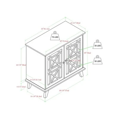 Versatile Fretwork Accent Storage Cabinet Blue - Saracina Home - Image 5