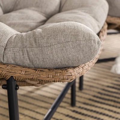 2pk Papasan Scoop Outdoor Patio Chair - Natural - Saracina Home - Image 8