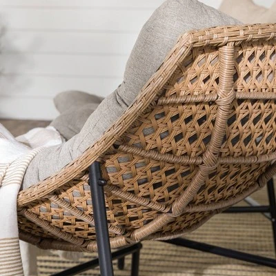 2pk Papasan Scoop Outdoor Patio Chair - Natural - Saracina Home - Image 3
