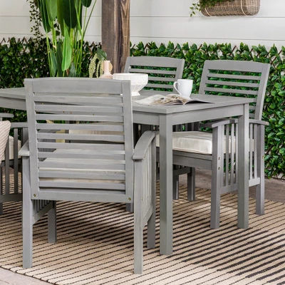 Ravenscroft 5pc Acacia Wood Patio Dining Set - Saracina Home - Image 10