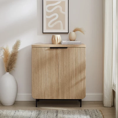 Modern 2 Door Reeded Accent Cabinet - Saracina Home - Image 3