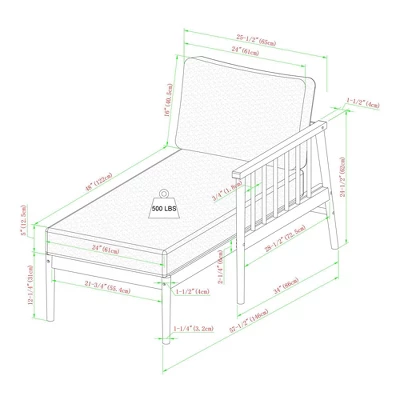 Saracina Home 4pc Modern Boho Eucalyptus Spindle Outdoor Sectional Set - Image 6