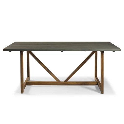 72" Solid Wood Trestle Dining Table - Saracina Home