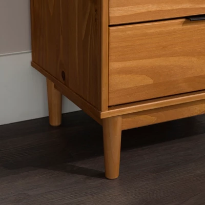 Mid-Century Modern Solid Wood 5 Drawer Chest Of Drawers - Saracina Home - Image 9