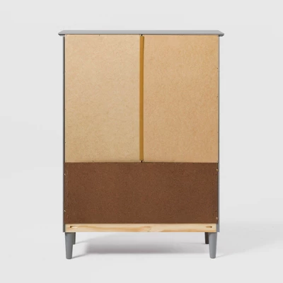 Stiva Classic Mid-Century Modern Vertical 4 Drawer Dresser Gray - Saracina Home - Image 4