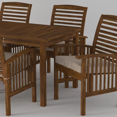 Ravenscroft 7pc Acacia Wood Patio Dining Set - Saracina Home - Image 7