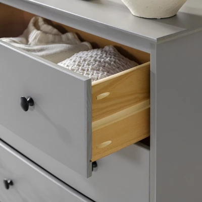 Stiva Classic Mid-Century Modern Vertical 4 Drawer Dresser Gray - Saracina Home - Image 9