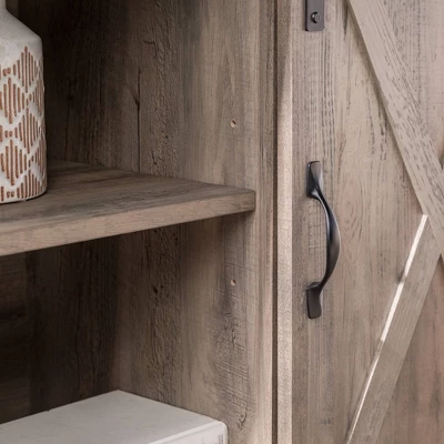 Robinson Rustic Transitional Sliding Barn Door Corner TV Stand For TVs Up To 58" - Saracina Home - Image 6