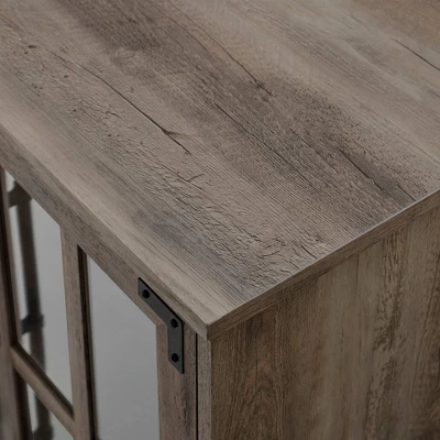 Avalene Modern Farmhouse 4 Door Glass Window Pane TV Stand For TVs Up To 65" - Saracina Home - Image 4