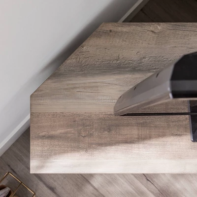 Robinson Rustic Transitional Sliding Barn Door Corner TV Stand For TVs Up To 58" - Saracina Home - Image 10