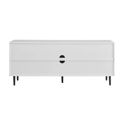 Angelo Modern 2 Door Bookmatch TV Stand For TVs Up To 65" Ash Brown/White - Saracina Home - Image 6