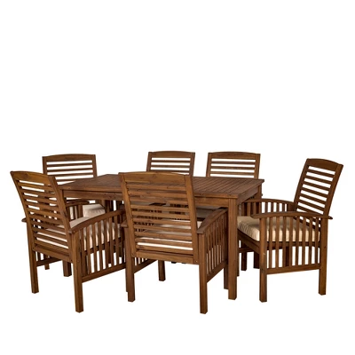 Ravenscroft 7pc Acacia Wood Patio Dining Set - Saracina Home - Image 10