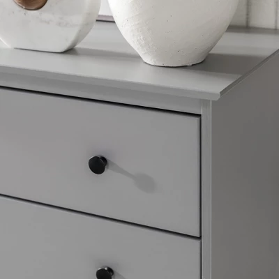 Stiva Classic Mid-Century Modern Vertical 4 Drawer Dresser Gray - Saracina Home - Image 12