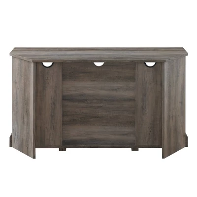 Robinson Rustic Transitional Sliding Barn Door Corner TV Stand For TVs Up To 58" - Saracina Home - Image 4