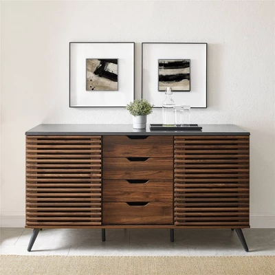 Alvita Boho Slatted Siding Door Sideboard - Saracina Home - Image 2