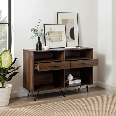 Modern Hairpin Leg Storage Console Table - Saracina Home - Image 5
