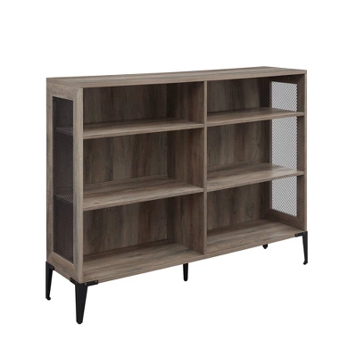 40.25" Grevaldi Urban Industrial Mesh Side Horizontal Bookshelf - Saracina Home - Image 7