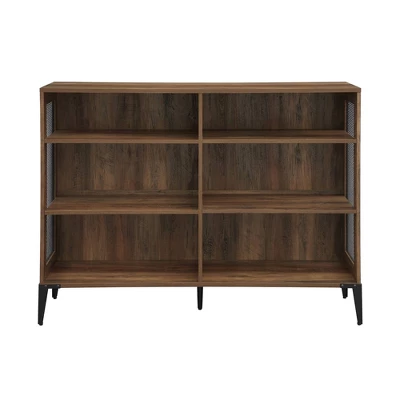 40.25" Grevaldi Urban Industrial Mesh Side Horizontal Bookshelf - Saracina Home - Image 2