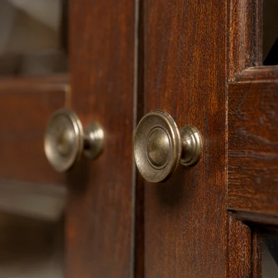 Modern 2 Glass Door Corner TV Stand For TVs Up To 48" - Saracina Home - Image 3