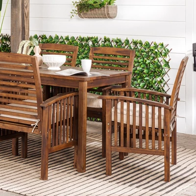 Ravenscroft 7pc Acacia Wood Patio Dining Set - Saracina Home - Image 6