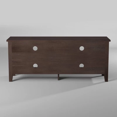 Transitional 4 Cubby Wood Open Storage TV Stand For TVs Up To 65"- Saracina Home - Image 7