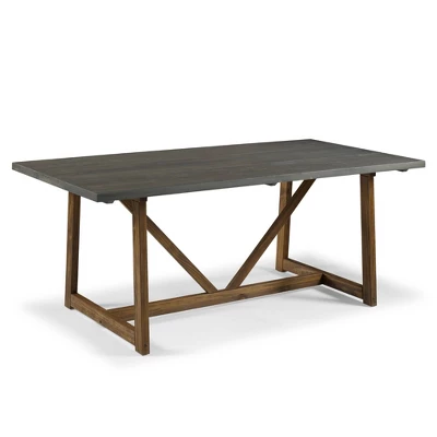 72" Solid Wood Trestle Dining Table - Saracina Home - Image 5