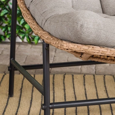 2pk Papasan Scoop Outdoor Patio Chair - Natural - Saracina Home - Image 9