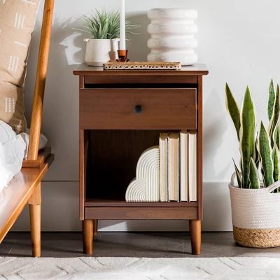 Stiva Classic Mid-Century Modern 1 Drawer Nightstand - Saracina Home - Image 14