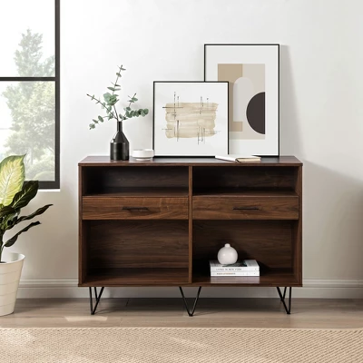 Modern Hairpin Leg Storage Console Table - Saracina Home - Image 3