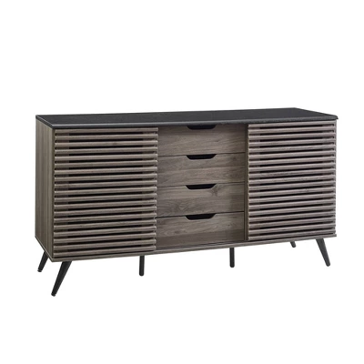 Alvita Boho Slatted Siding Door Sideboard - Saracina Home - Image 6